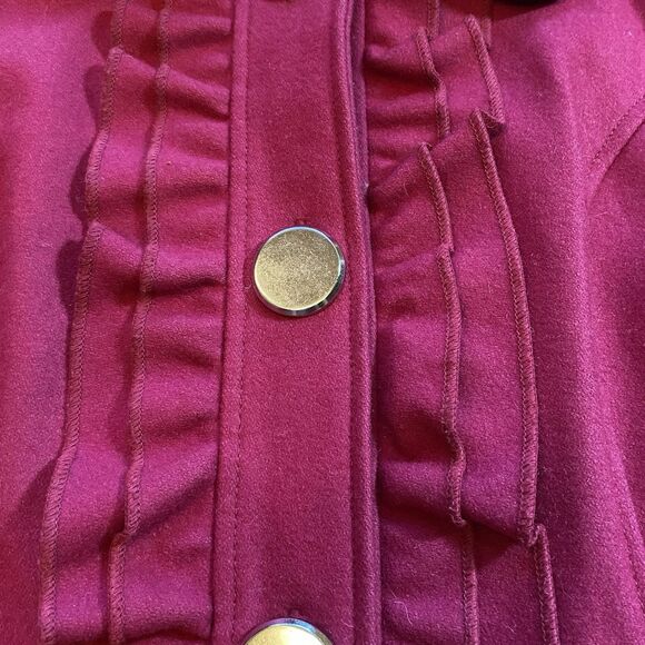 Anthropologie Tulle Womens Peacoat M Button Up Wool Blend Lined - Picture 5 of 9